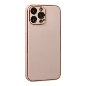 İphone 13 Pro Max Kılıf Coco Deri Silikon Kapak - Pudra thumbnail 3