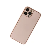 İphone 13 Pro Max Kılıf Coco Deri Silikon Kapak - Pudra thumbnail 2