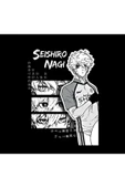 fame-stoned Blue Lock Nagi Seishiro Anime Baskılı Unisex %100 Pamuk Siyah T-shirt thumbnail 2
