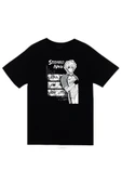 fame-stoned Blue Lock Nagi Seishiro Anime Baskılı Unisex %100 Pamuk Siyah T-shirt thumbnail 1