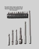 Ergonomik 16 Parça Bits Tornavida Uç ve Adaptör Seti thumbnail 5