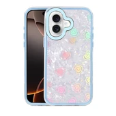 Apple İphone 16 Lumi Desenli Kapak - Mavi thumbnail 1