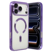 Apple İphone 17 Pro Max Kross Magneticsafe Kapak - Mor thumbnail 1