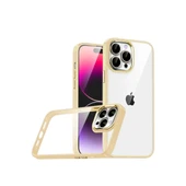 Apple İphone 15 Pro Max Razer Lensli Silikon - Gold thumbnail 1