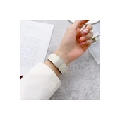 Apple Watch 38mm Kr414 Daks Deri Kordon - Pembe thumbnail 5