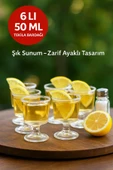 6 Adet Şık Ayaklı 50 ML Tekila & Tatlı Bardağı thumbnail 1
