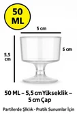 6 Adet Şık Ayaklı 50 ML Tekila & Tatlı Bardağı thumbnail 6