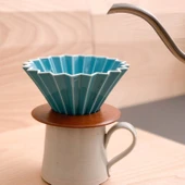 Ahşap Standlı Dripper - Turkuaz (ASD-10) thumbnail 5