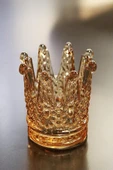 Gold Taç Cam Küllük Mumluk thumbnail 2
