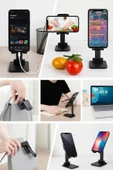 360° Katlanabilir Masaüstü Telefon ve Tablet Standı thumbnail 2