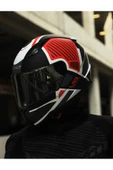 LS2 RAPID 2 GRID MAT BEYAZ-KIRMIZI KASK thumbnail 4