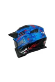 Sway SW X2 TOKYO TROOPER Blue Red Moduler Kask thumbnail 2