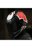LS2 RAPID 2 GRID MAT BEYAZ-KIRMIZI KASK thumbnail 4