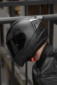 LS2 Rapıd 2 Race Takaroa Mat Siyah Kask thumbnail 6