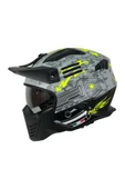 Sway SW X2 TOKYO TROOPER Grey Yellow Moduler Kask thumbnail 2