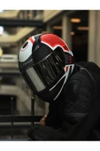 LS2 RAPID 2 GRID MAT BEYAZ-KIRMIZI KASK thumbnail 3