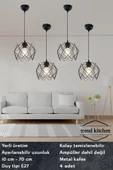 Trend Kitchen Siyah 4 Adet Trend Avize thumbnail 1