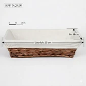 Hasır Dikdörtgen Açıkbüfe Sepeti 55 cm (ESD-55R) thumbnail 1