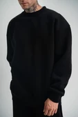 ErkeknUzun Kol Bisiklet Yaka Basic SweatShirt - Siyah thumbnail 1