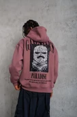 Erkek Paradise Baskılı Kapüşonlu Sweat - Gül Kurusu thumbnail 1