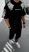 ERKEK Baskılı T-Shirt - Siyah thumbnail 4