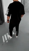 ERKEK Baskılı T-Shirt - Siyah thumbnail 2