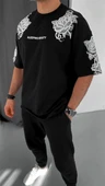 ERKEK Baskılı T-Shirt - Siyah thumbnail 1