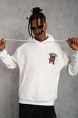 Erkek SCHOOL BOY Baskılı Kapüşonlu Sweat - Beyaz thumbnail 2