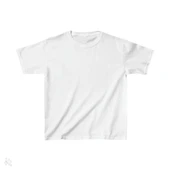 Çocuk Unisex Basic T-Shirt - Beyaz thumbnail 3