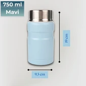 750 mlPaslanmaz Çelik Yemek Termosu-Çelik Kaşıklı thumbnail 3
