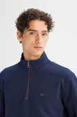 Erkek Pike Interlock Half Zip Sweatshirt DarKNavy DarKNavy M thumbnail 5