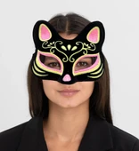 Süet Pembe Sarı Kedi Maskesi thumbnail 2