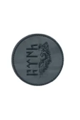 Eski Türkçe "türk" Yazılı Kurt Peç - Patch Arma (7 CM) thumbnail 1