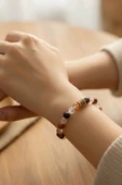 Orijinal Ateş Kuvars (Fire Quartz) Doğal Taş Bileklik thumbnail 3