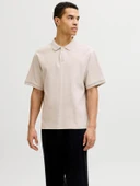 JJEHARRISON STRUCTURE POLO SS LN Moonbeam Moonbeam XL thumbnail 1