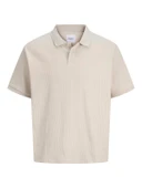 JJEHARRISON STRUCTURE POLO SS LN Moonbeam Moonbeam XL thumbnail 4