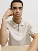 JJEHARRISON STRUCTURE POLO SS LN Moonbeam Moonbeam XL thumbnail 5