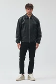 Unisex Oversize Basic Deri Ceket thumbnail 8
