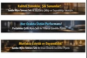 Jumbo Myra 6 Parça Midi Tencere Seti Çelik thumbnail 1