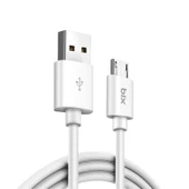 Bix bx100mw 3a usb-a to mıcro usb Chargıng cable,Beyaz thumbnail 1