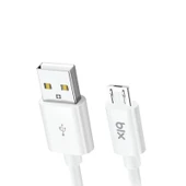 Bix bx100mw 3a usb-a to mıcro usb Chargıng cable,Beyaz thumbnail 2