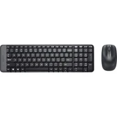 MK220 Kablosuz Türkçe Klavye Mouse Seti - Siyah thumbnail 1