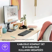 MK220 Kablosuz Türkçe Klavye Mouse Seti - Siyah thumbnail 2