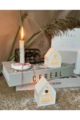 Çukur Ev Şeklinde Tealight Mumluk 4’lü 10-8 CM thumbnail 2