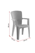 Evdemo Side 4'lü Rattan Sandalye Kahve thumbnail 5