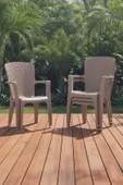 Evdemo Side 4'lü Rattan Sandalye Cappuccino thumbnail 1