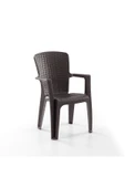 Evdemo Side 4'lü Rattan Sandalye Kahve thumbnail 3