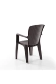 Evdemo Side 4'lü Rattan Sandalye Kahve thumbnail 4
