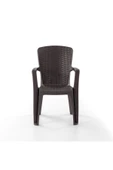 Evdemo Side 4'lü Rattan Sandalye Kahve thumbnail 2