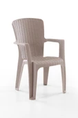 Evdemo Side 4'lü Rattan Sandalye Cappuccino thumbnail 4
